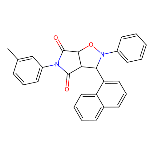 3-(3-methylphenyl)-8-naphthalen-1-yl-7-phenyl-6-oxa-3,7-diazabicyclo[3.3.0]octane-2,4-dione structure
