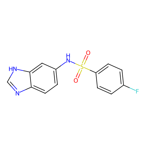 N-(1H-benzimidazol-5-yl)-4-fluorobenzenesulfonamide structure