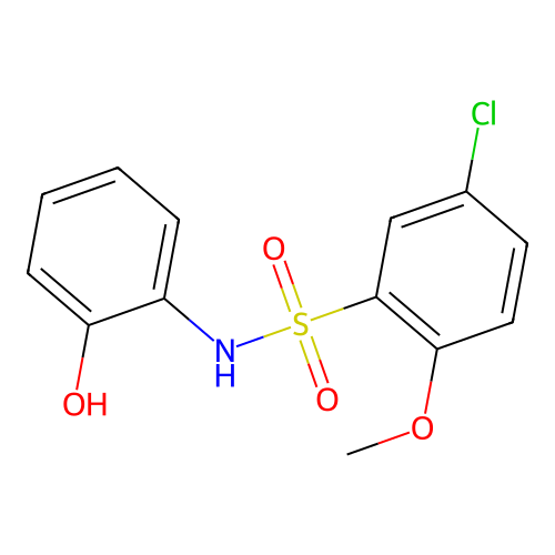 5-chloro-N-(2-hydroxyphenyl)-2-methoxybenzenesulfonamide structure
