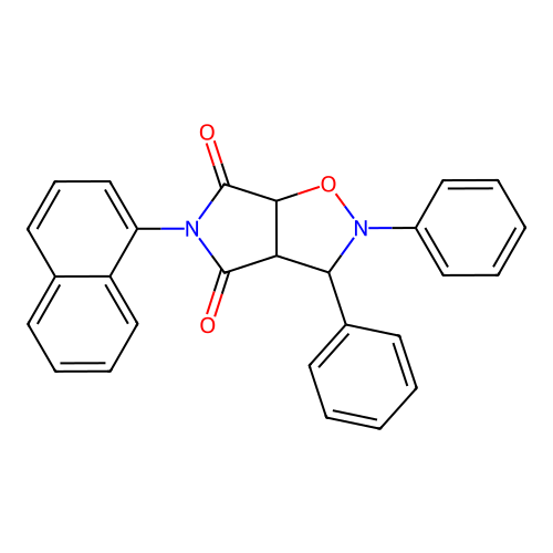 3-naphthalen-1-yl-7,8-diphenyl-6-oxa-3,7-diazabicyclo[3.3.0]octane-2,4-dione structure