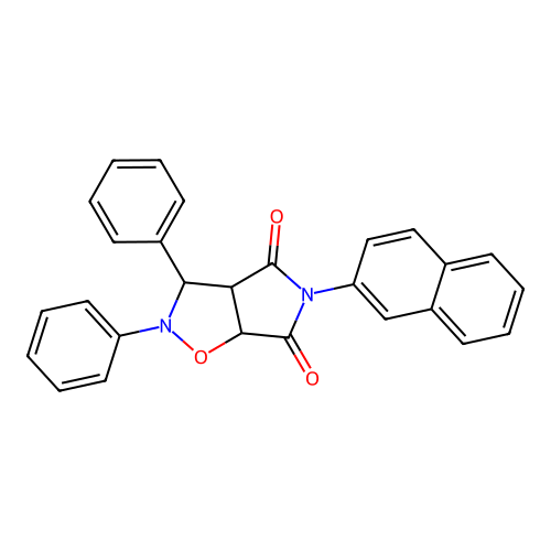 3-naphthalen-2-yl-7,8-diphenyl-6-oxa-3,7-diazabicyclo[3.3.0]octane-2,4-dione structure
