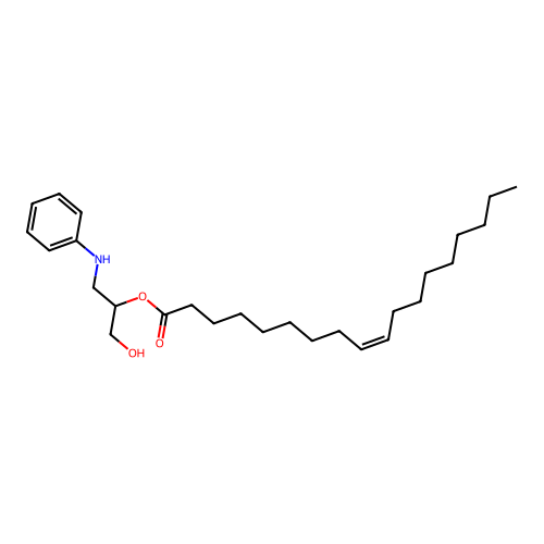 9-Octadecenoic acid (Z)-, 1-(hydroxymethyl)-2-(phenylamino)ethyl ester structure