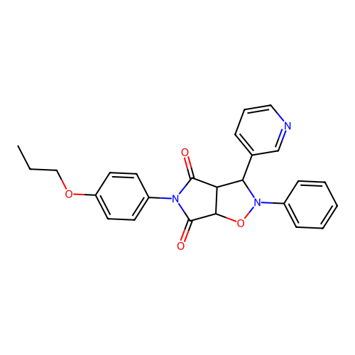 2-phenyl-5-(4-propoxyphenyl)-3-(pyridin-3-yl)dihydro-2H-pyrrolo[3,4-d][1,2]oxazole-4,6(3H,5H)-dione structure