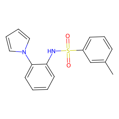 3-methyl-N-(2-pyrrol-1-ylphenyl)benzenesulfonamide structure