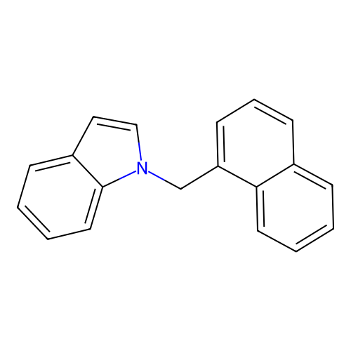 Naphtylmethylindole structure