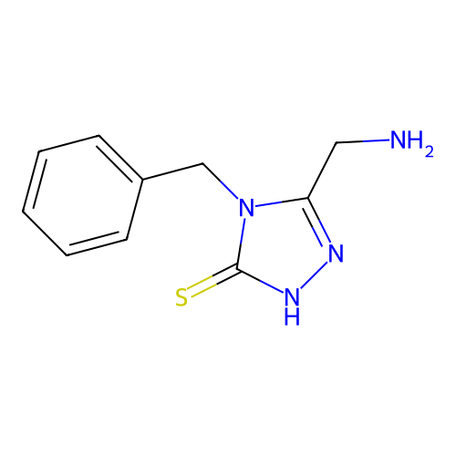 3-(aminomethyl)-4-benzyl-1H-1,2,4-triazole-5-thione structure