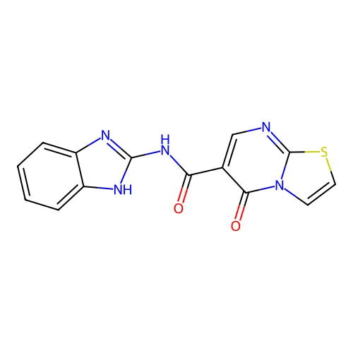 N-(1H-苯并[d]咪唑-2-基)-5-氧代-5H-噻唑并[3,2-a]嘧啶-6-甲酰胺 structure