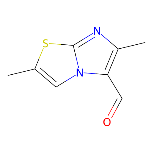 2,6-Dimethylimidazo(2,1-b)(1,3)thiazole-5-carbaldehyde structure