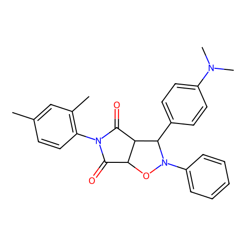3-(4-(dimethylamino)phenyl)-5-(2,4-dimethylphenyl)-2-phenyldihydro-2H-pyrrolo[3,4-d]isoxazole-4,6(5H,6aH)-dione structure
