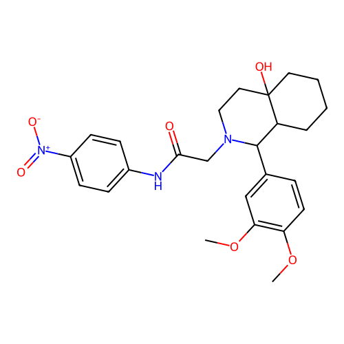 2-(1-(3,4-dimethoxyphenyl)-4a-hydroxyoctahydroisoquinolin-2(1H)-yl)-N-(4-nitrophenyl)acetamide structure
