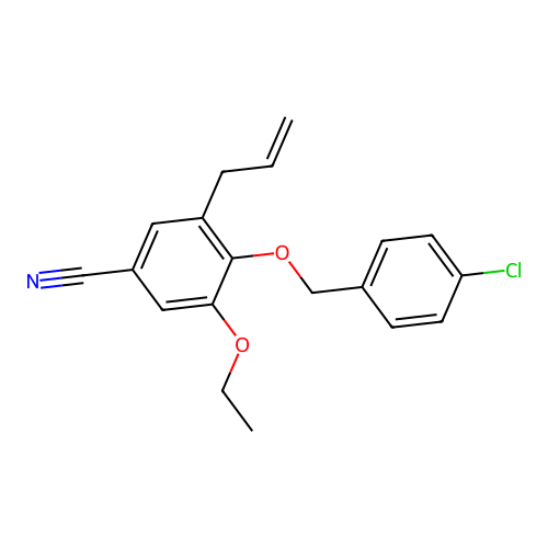 3-Allyl-4-[(4-chlorobenzyl)oxy]-5-ethoxybenzonitrile structure