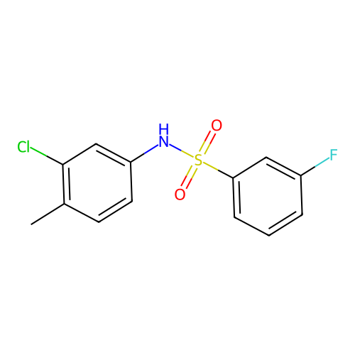N-(3-chloro-4-methylphenyl)-3-fluorobenzenesulfonamide structure