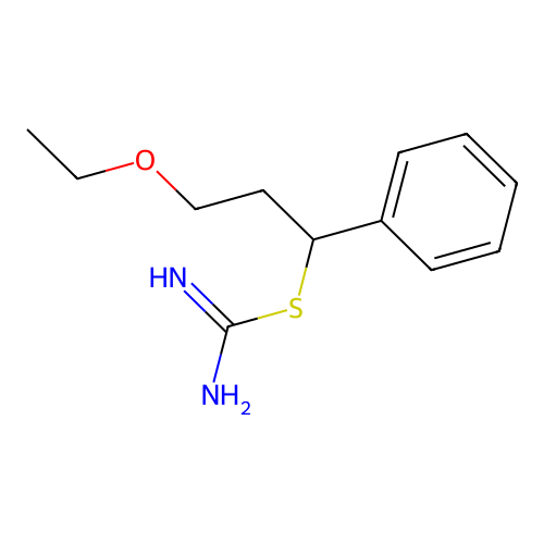 3-Ethoxy-1-phenylpropyl carbamimidothioate structure