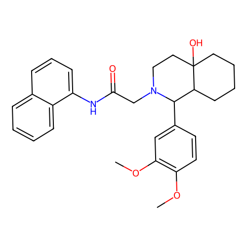 2-(1-(3,4-dimethoxyphenyl)-4a-hydroxyoctahydroisoquinolin-2(1H)-yl)-N-(naphthalen-1-yl)acetamide structure