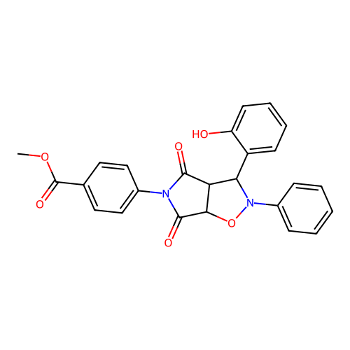 methyl 4-(3-(2-hydroxyphenyl)-4,6-dioxo-2-phenyltetrahydro-2H-pyrrolo[3,4-d]isoxazol-5(3H)-yl)benzoate structure