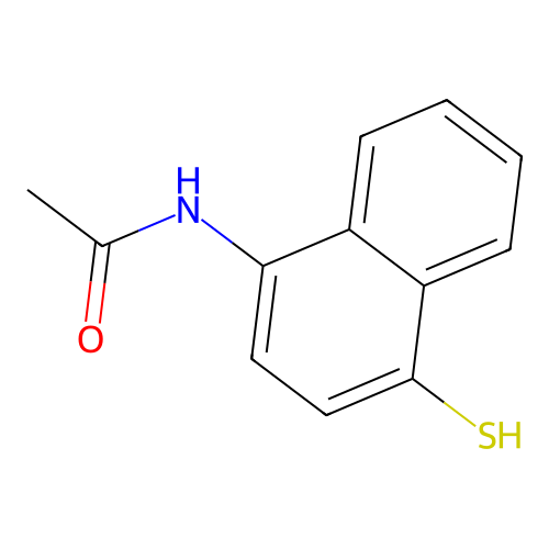 N-(4-sulfanylnaphthalen-1-yl)acetamide structure