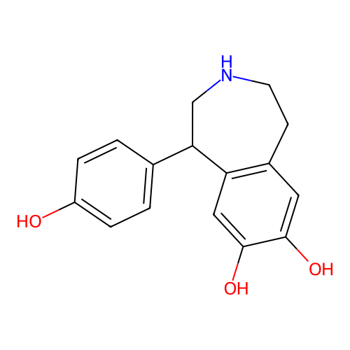 1H-3-Benzazepine-7,8-diol, 2,3,4,5-tetrahydro-1-(4-hydroxyphenyl)- structure