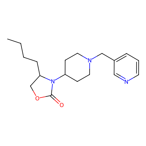 4-Butyl-3-[1-(pyridin-3-ylmethyl)piperidin-4-yl]-1,3-oxazolidin-2-one structure
