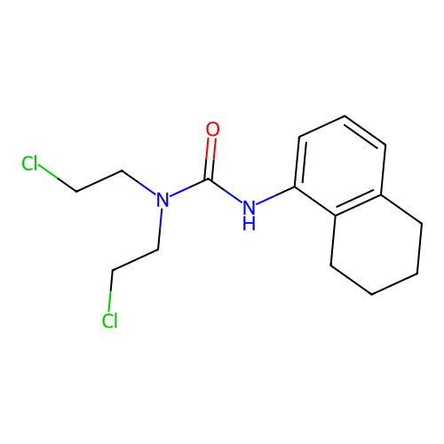 Urea, 1,1-bis(2-chloroethyl)-3-(5,6,7,8-tetrahydronaphth-1-yl)- structure