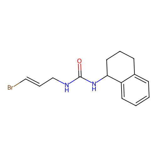 Urea, 1-(3-bromoallyl)-3-(1,2,3,4-tetrahydro-1-naphthyl)- structure