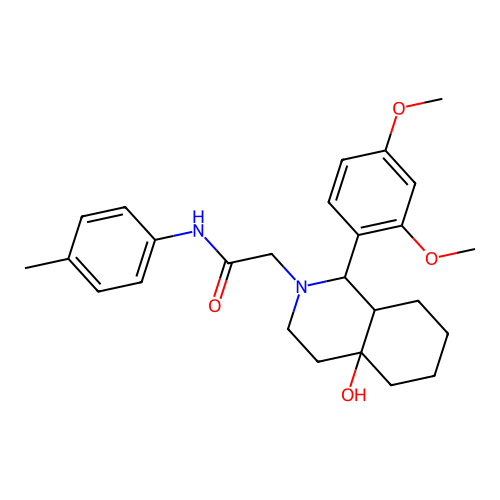 2-(1-(2,4-dimethoxyphenyl)-4a-hydroxyoctahydroisoquinolin-2(1H)-yl)-N-(p-tolyl)acetamide structure