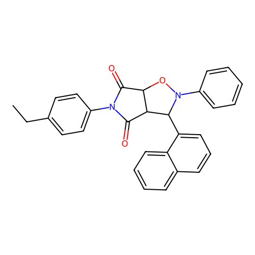 3-(4-ethylphenyl)-8-naphthalen-1-yl-7-phenyl-6-oxa-3,7-diazabicyclo[3.3.0]octane-2,4-dione structure