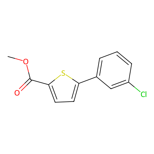 Methyl 5-(3-chlorophenyl)thiophene-2-carboxylate structure
