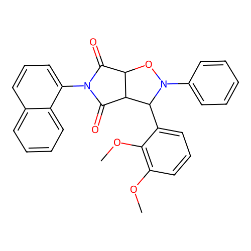3-(2,3-dimethoxyphenyl)-5-(naphthalen-1-yl)-2-phenyldihydro-2H-pyrrolo[3,4-d][1,2]oxazole-4,6(3H,5H)-dione structure