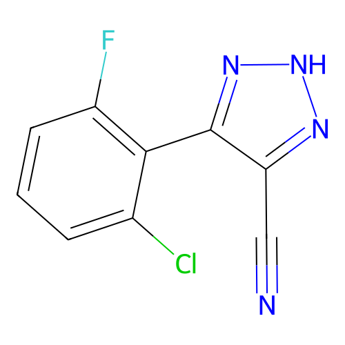 4-(6-Chloro-2-fluorophenyl)-1H-1,2,3-triazole-5-carbonitrile structure
