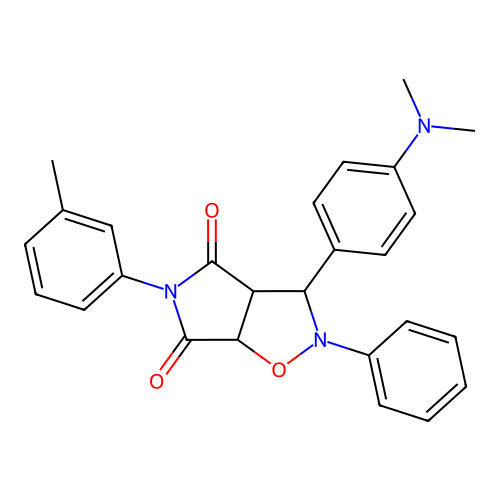 3-(4-(dimethylamino)phenyl)-2-phenyl-5-(m-tolyl)dihydro-2H-pyrrolo[3,4-d]isoxazole-4,6(5H,6aH)-dione structure