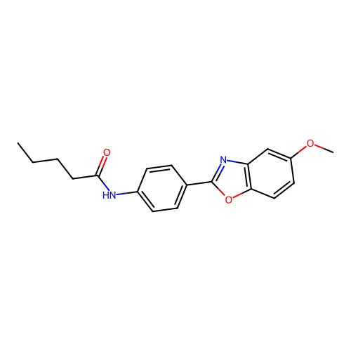 N-[4-(5-甲氧基-1,3-苯并噁唑-2-基)苯基]戊酰胺 structure