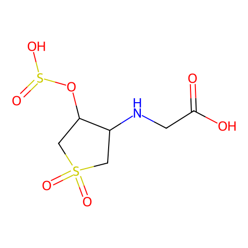 2-[(1,1-Dioxo-4-sulfinooxythiolan-3-yl)amino]acetic acid structure