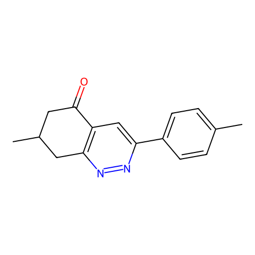 7-Methyl-3-(4-methylphenyl)-6,7,8-trihydrocinnolin-5-one structure