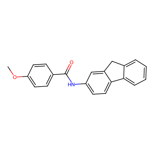 N-(9H-fluoren-2-yl)-4-methoxybenzamide structure
