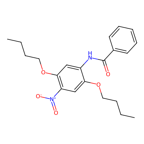N-(2,5-dibutoxy-4-nitrophenyl)benzamide structure