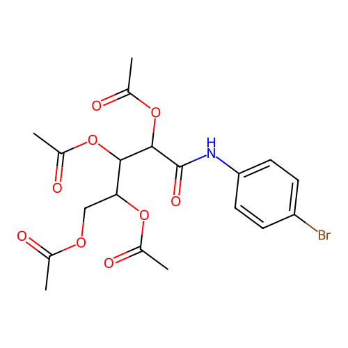 5-((4-Bromophenyl)amino)-5-oxopentane-1,2,3,4-tetrayl tetraacetate structure