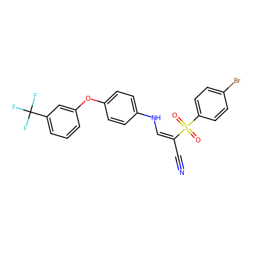 C22H14BrF3N2O3S structure