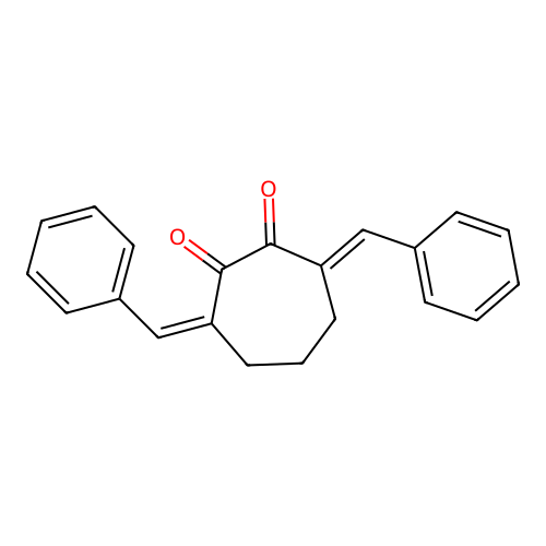 3,7-Dibenzylidene-1,2-cycloheptanedione structure
