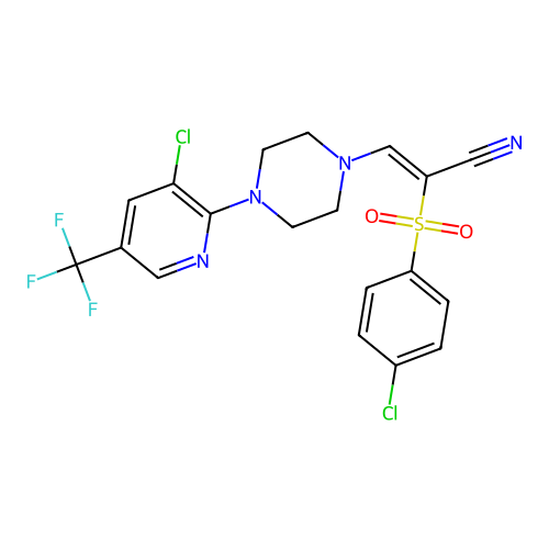 C19H15Cl2F3N4O2S structure