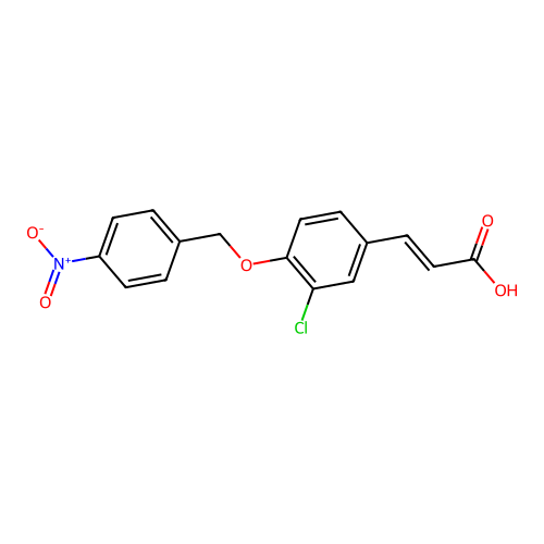 3-[3-Chloro-4-[(4-nitrophenyl)methoxy]phenyl]prop-2-enoic acid structure