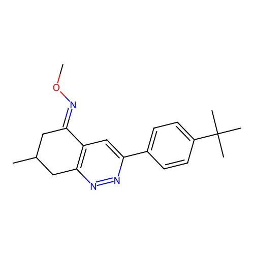 (E)-3-(4-叔丁基苯基)-N-甲氧基-7-甲基-7,8-二氢-6H-噌啉-5-亚胺 structure