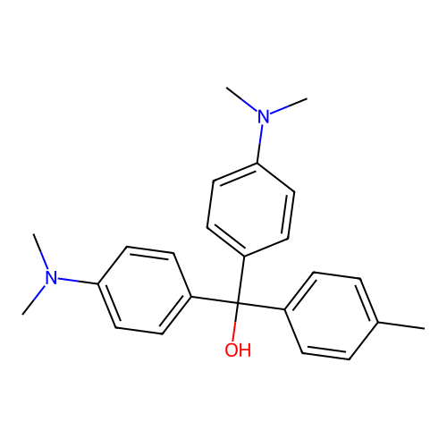 Bis[4-(dimethylamino)phenyl](4-methylphenyl)methanol structure