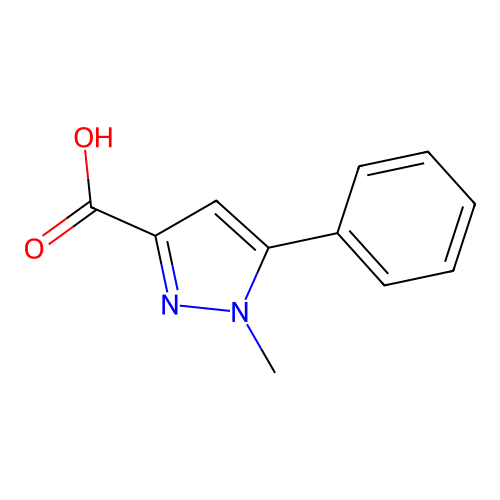 1-Methyl-5-phenyl-1H-pyrazole-3-carboxylic acid structure