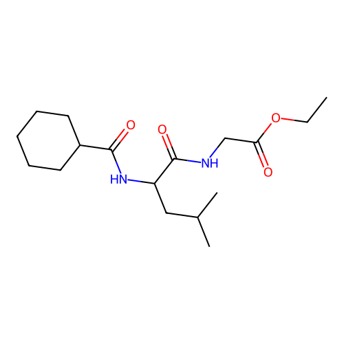 ethyl N-(cyclohexylcarbonyl)leucylglycinate structure