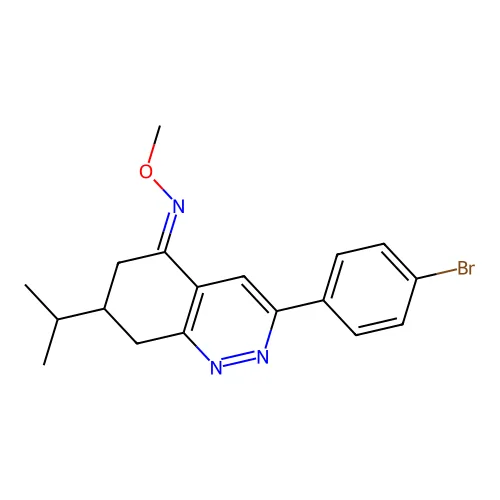 3-(4-溴苯基)-N-甲氧基-7-异丙基-7,8-二氢-6H-噌啉-5-亚胺 structure