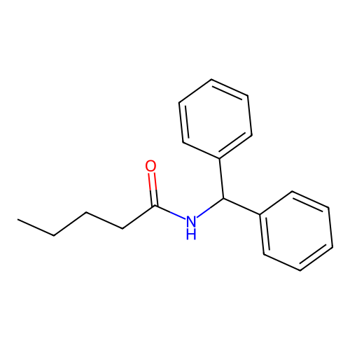 N-(Diphenylmethyl)pentanamide structure