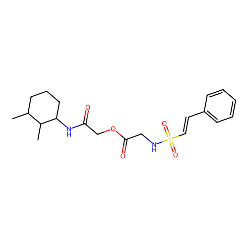 [(2,3-Dimethylcyclohexyl)carbamoyl]methyl 2-(2-phenylethenesulfonamido)acetate structure