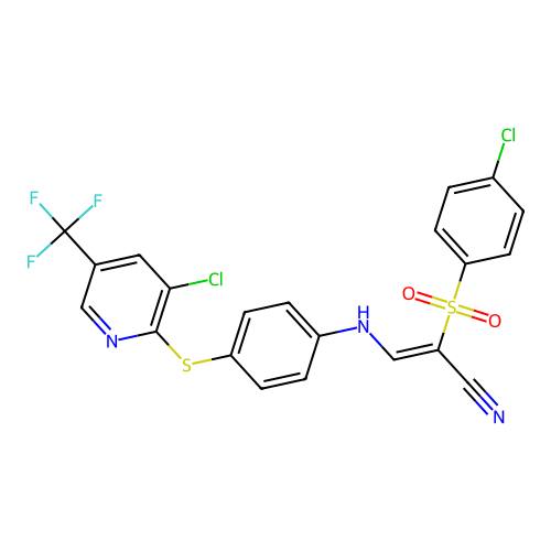 C21H12Cl2F3N3O2S2 structure