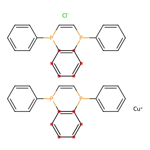 铜(1+);双([(Z)-2-二苯基膦基乙烯基]-二苯基磷烷);氯化物 structure