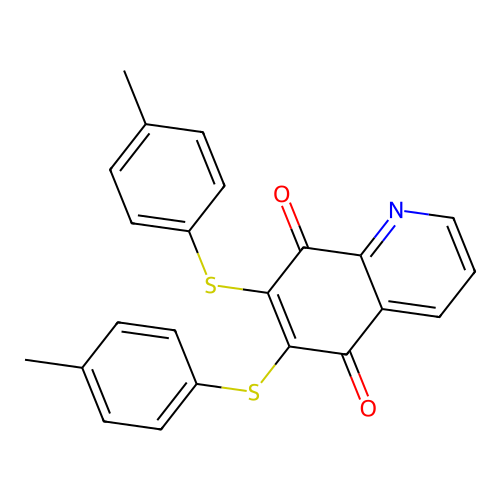 6,7-Bis(p-tolylsulfanyl)quinoline-5,8-dione structure